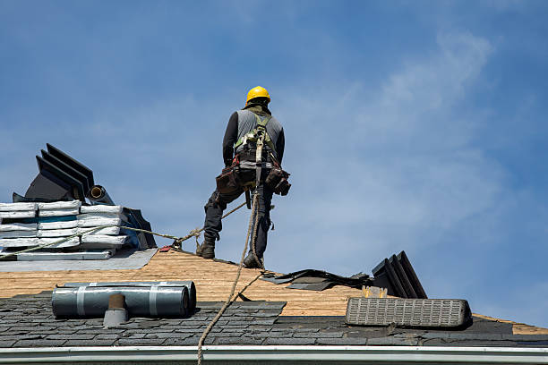 Professional Gutter Installation technician working in Clayton, WA